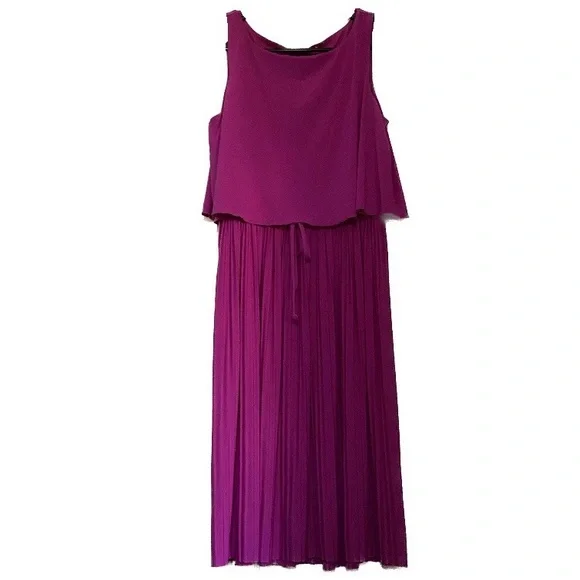 Ivanka Trump Hot Pink Pleated Midi Dress | Color: Pink | Size: 4 | Irondream's Closet Ivanka Trump Hot Pink Pleated Midi Dress | Color: Pink | Size: 4 | Irondream's Closet
